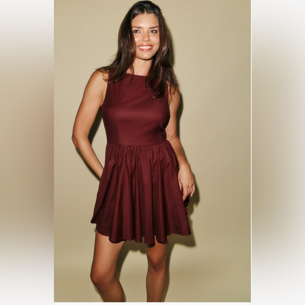 Reformation Rich Burgundy Mini Dress
